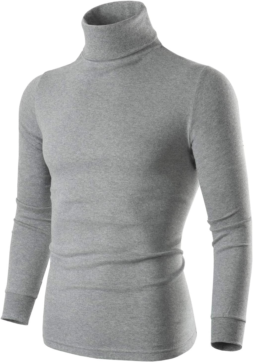 Turtleneck Men Long Sleeve Thermal Underwear Sweater Mock Turtleneck Base Layer Shirt for Men, Black White