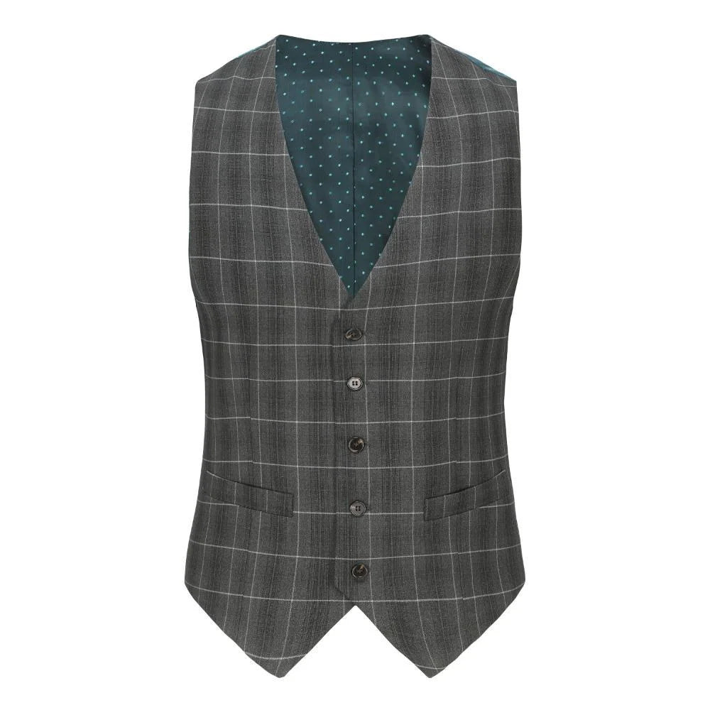 Slim Fit 3PC Elegant Check Suit