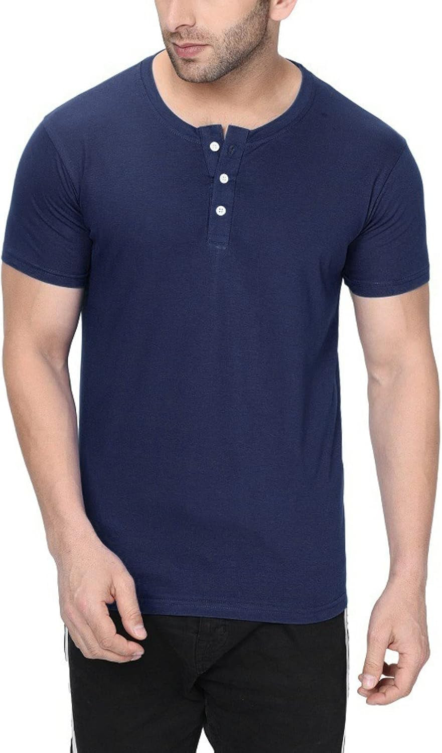 Man Hanlay Shirts for Adult - Short Sleeve Henley Shirts for Men | [4912263] Henley Set 1 - M